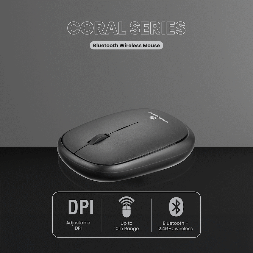 Volkano Coral series Bluetooth Wireless Mouse - Black - Image 4