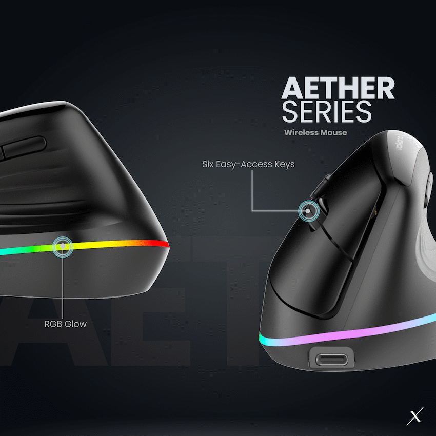 VolkanoX Aether Series Wireless Mouse With RGB - Image 4