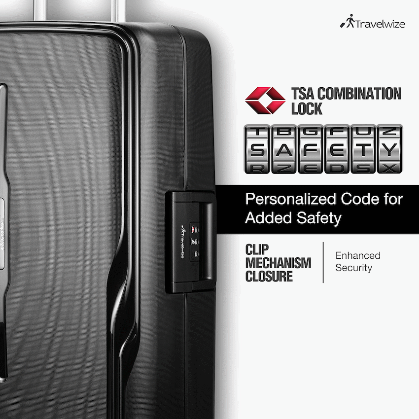 Travelwize Clipper PP 75cm 4-Wheel Spinner Luggage Black - Image 4