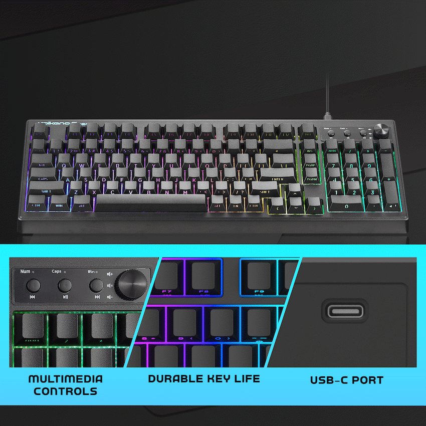 Volkano Gaming Shadow X1 Wired Gaming Keyboard with RGB lighting - Image 5