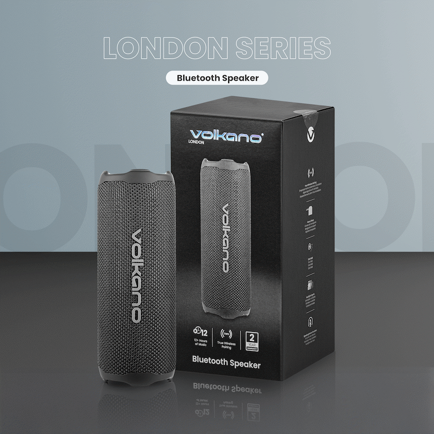Volkano London Series Bluetooth Speaker - Black - Image 5