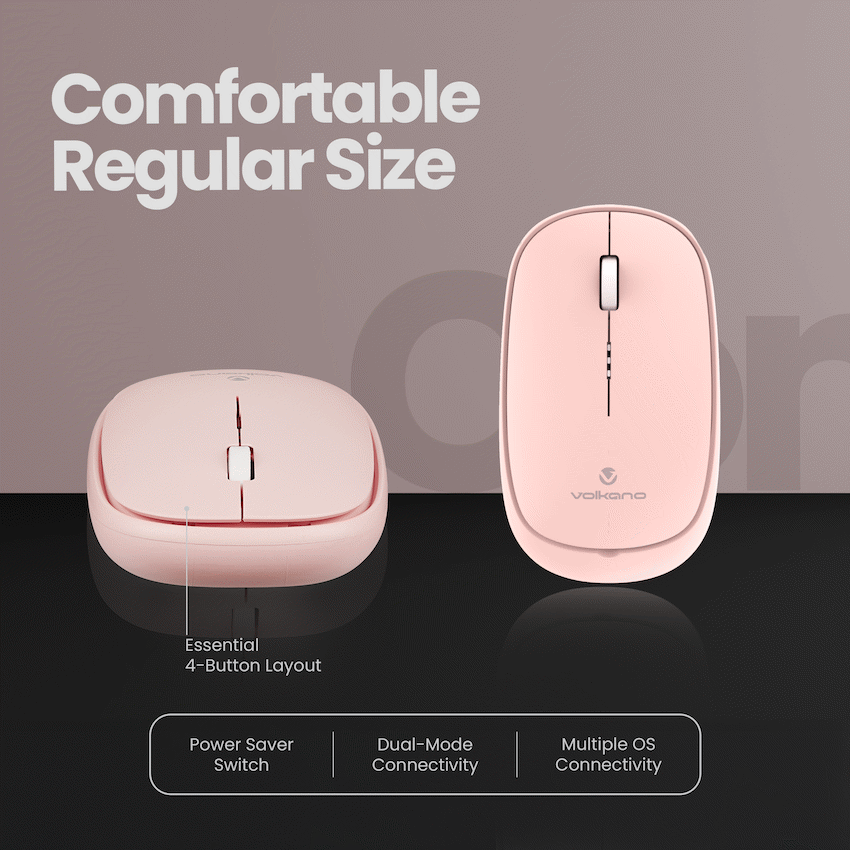 Volkano Coral series Bluetooth Wireless Mouse - Pink - Image 6