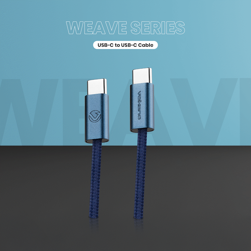 Volkano Weave Series 60w USB C to USB C 1.2m-Blue - Image 6
