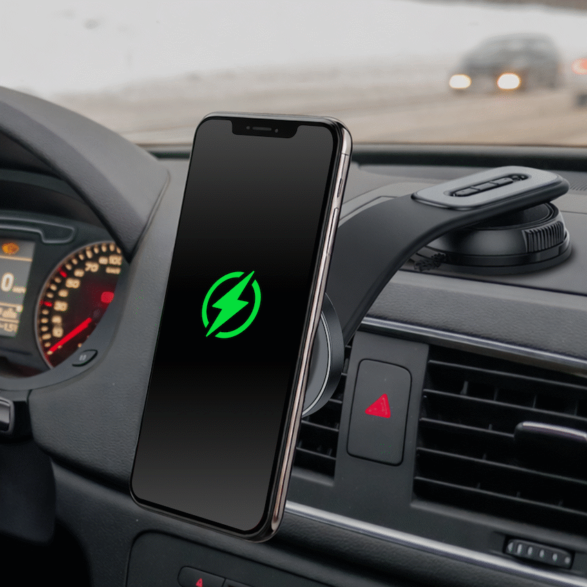 Volkano Arcmount Bendable Dash Mount Magnetic Phone Holder - Black - Image 6