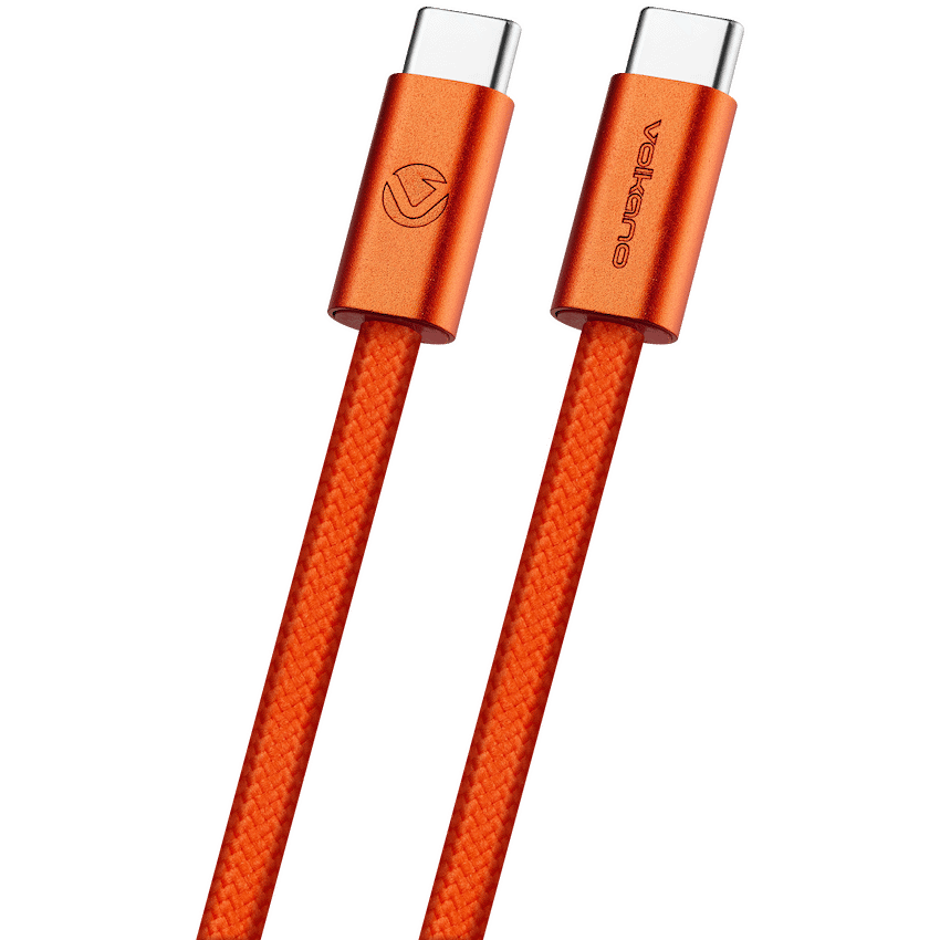 Volkano Weave Series 60w USB C to USB C 1.2m-Orange - Image 7