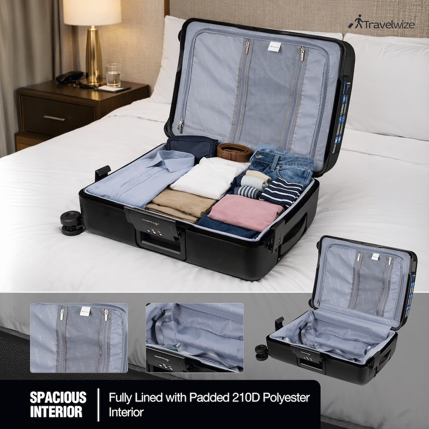 Travelwize Clipper PP 75cm 4-Wheel Spinner Luggage Black - Image 7