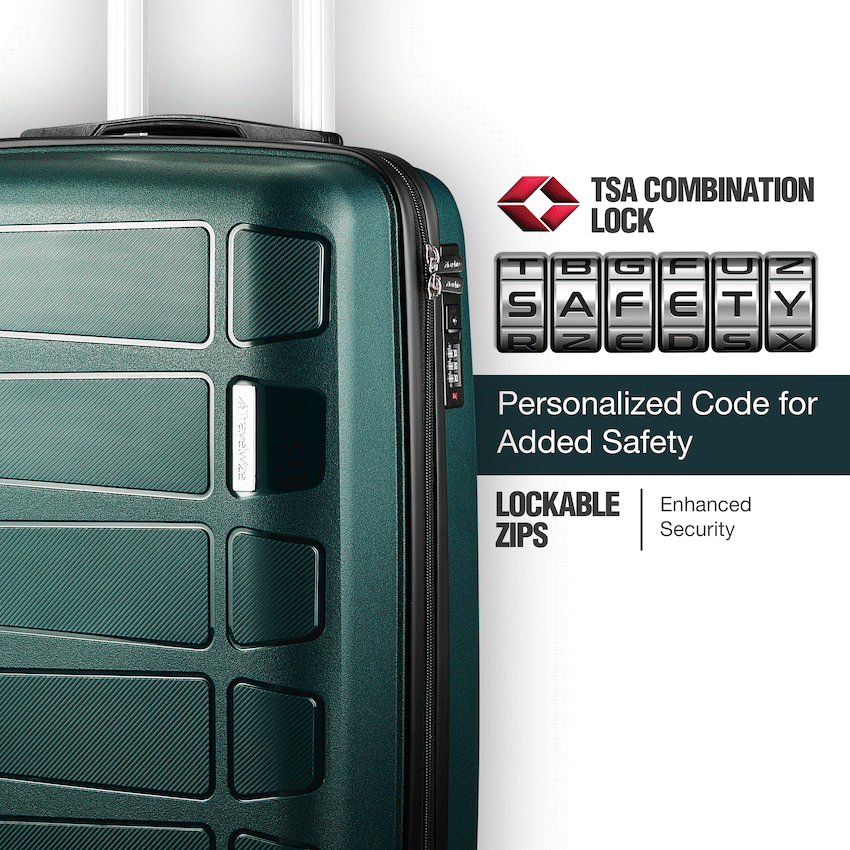 Travelwize Tourer PP 3Pc 4-wheel Spinner Luggage Set Petrol - Image 3
