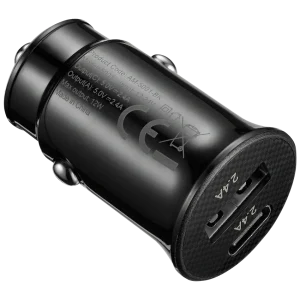 Amplify Voltix Series 12W Dual USB and USB-C Car Charger