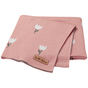 Echo Baby Knitted Blanket - Rose Pattern (Pink)
