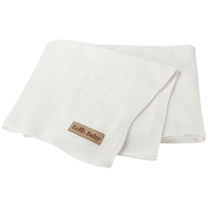 Echo Baby Knitted Baby Blanket - White