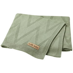 Echo Baby Knitted Baby Blanket - Sage