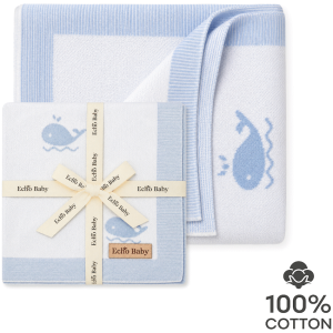 Echo Baby Knitted Blanket - Whale Pattern