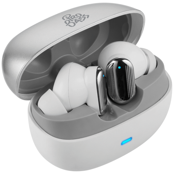 Pro Bass Flex Series TWS Earphone - White + Grey