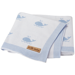 Echo Baby Knitted Blanket - Whale Pattern