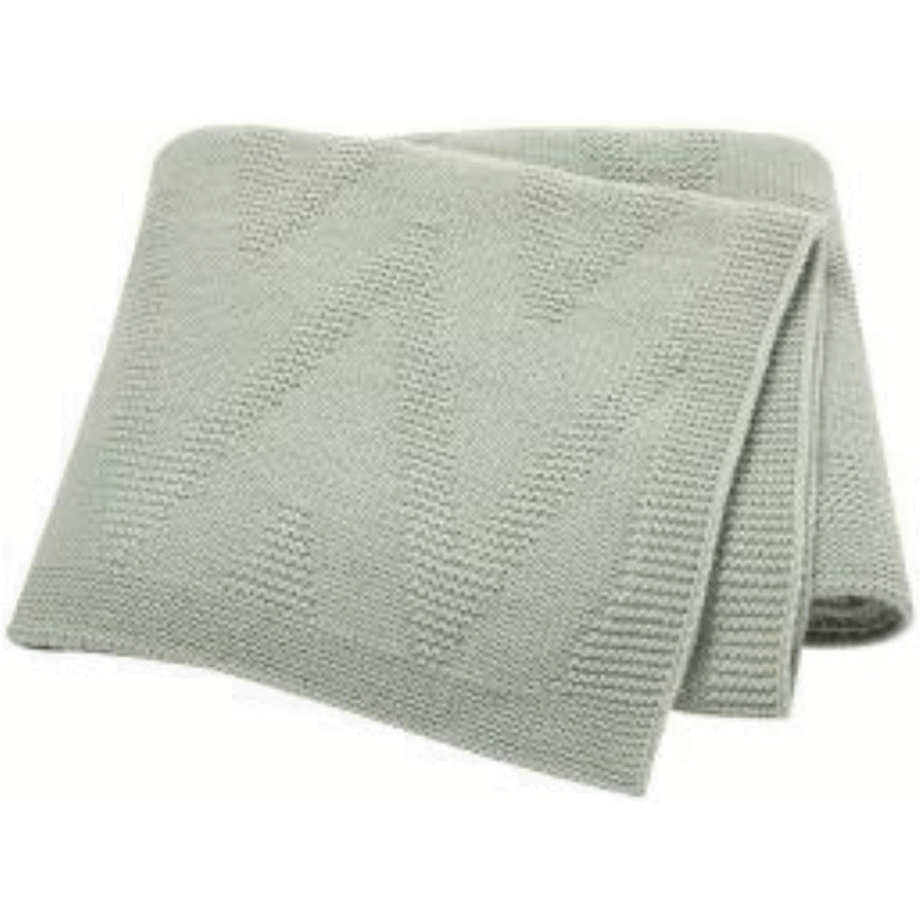 Echo Baby Knitted Baby Blanket - Sage - Image 2