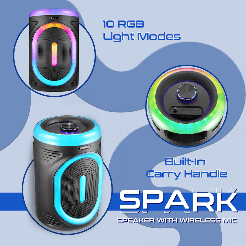 Amplify Spark Series 8" Party Speaker with Wireless Mic - Image 3