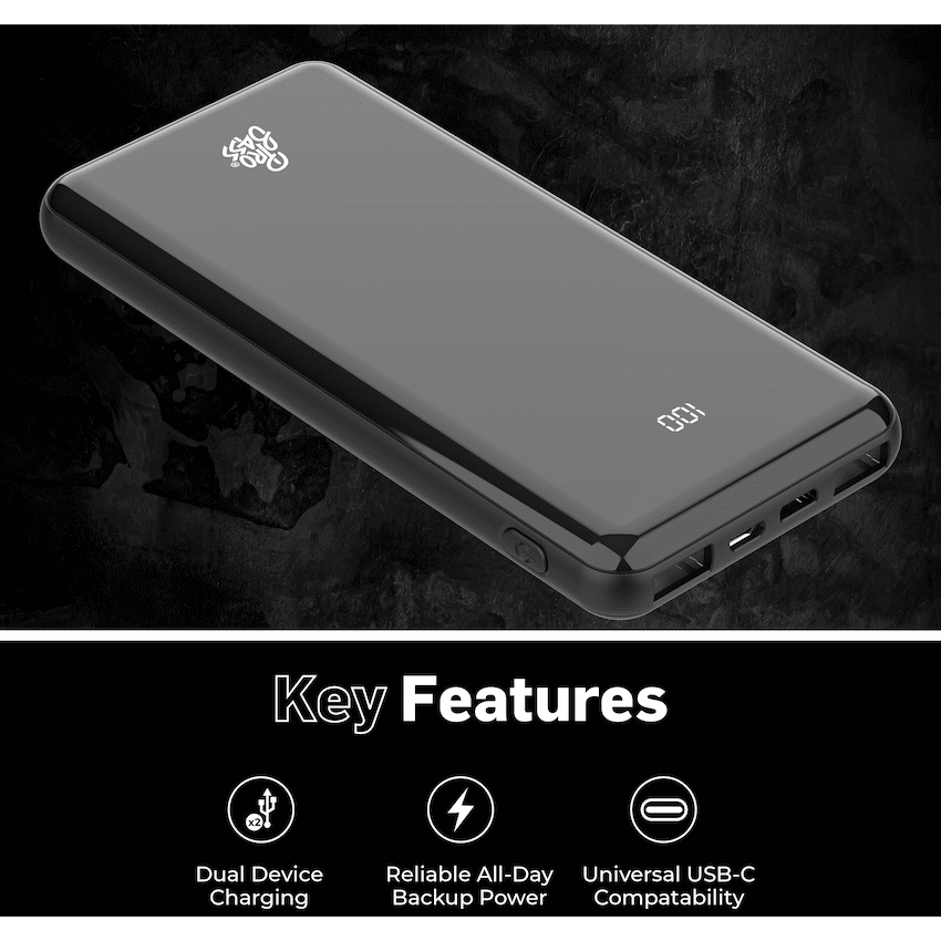 Pro Bass ChargeMax 2 10 000mAh power bank - Black - Image 4
