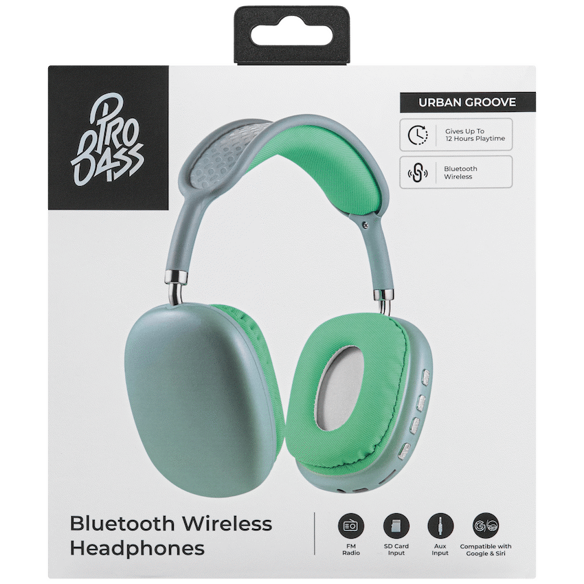 Pro Bass Urban Groove Series Bluetooth Headphones - Green - Image 5
