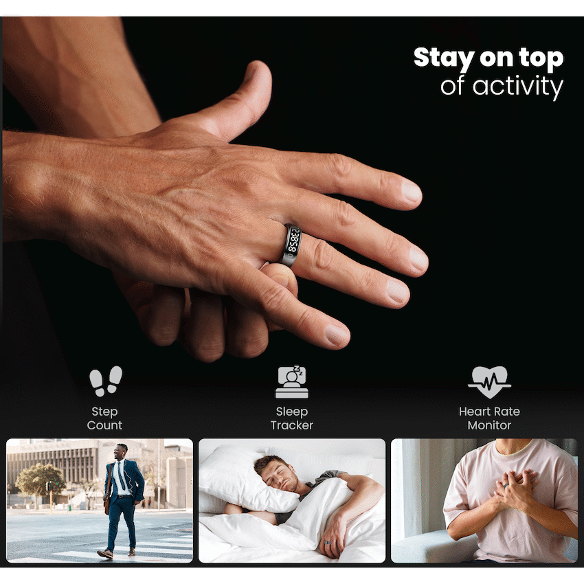 Volkano Ring Series Ring Pro Smart Ring with Charging Case - 19mm - Image 5