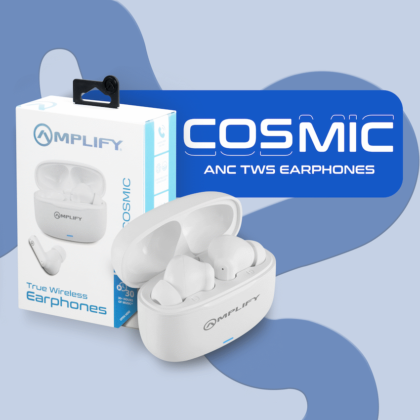 Amplify Cosmic Series ANC TWS Earphone - White - Image 5