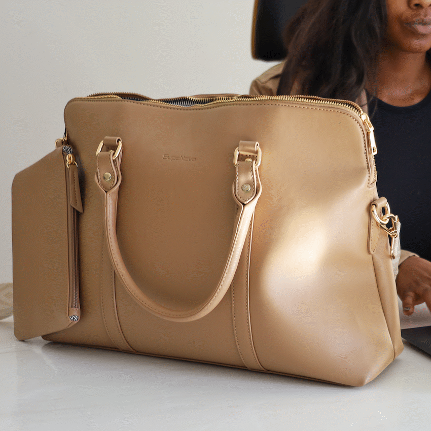 Supanova Azura Ladies 15.6" Laptop Tote Bag Taupe - Image 6
