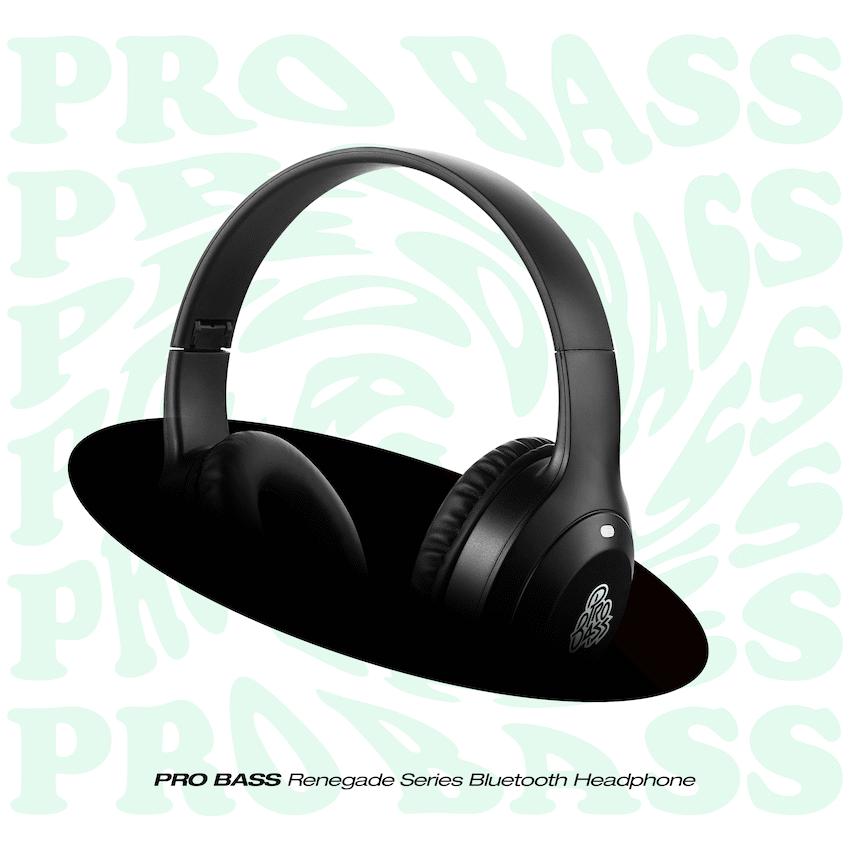 Pro Bass Renegade Series Bluetooth Headphone - Black - Image 8