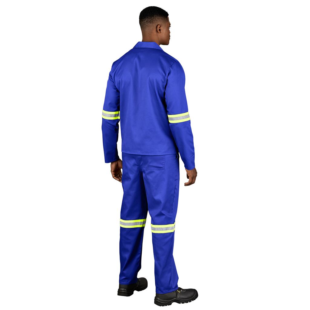 Trade Polycotton Conti Suit - Reflective Arms & Legs - Yellow Taped - NAVY / 44 - Image 7