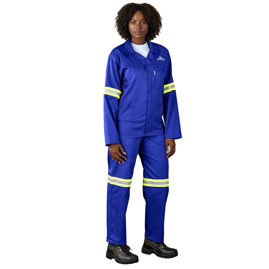 Trade Polycotton Conti Suit - Reflective Arms & Legs - Yellow Taped - NAVY / 44 - Image 6