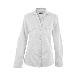Ladies Long Sleeve Inyala Shirt - Off White - OFF WHITE / S