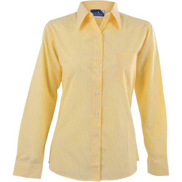 Ladies Long Sleeve Drew Shirt - Yellow - YELLOW / S