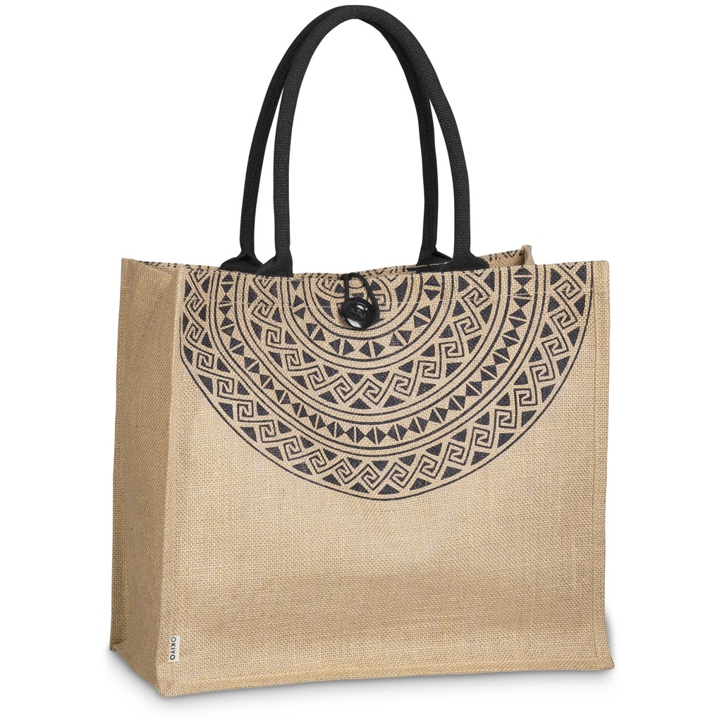 Okiyo Kashira Jute Tote - NATURAL - Image 2