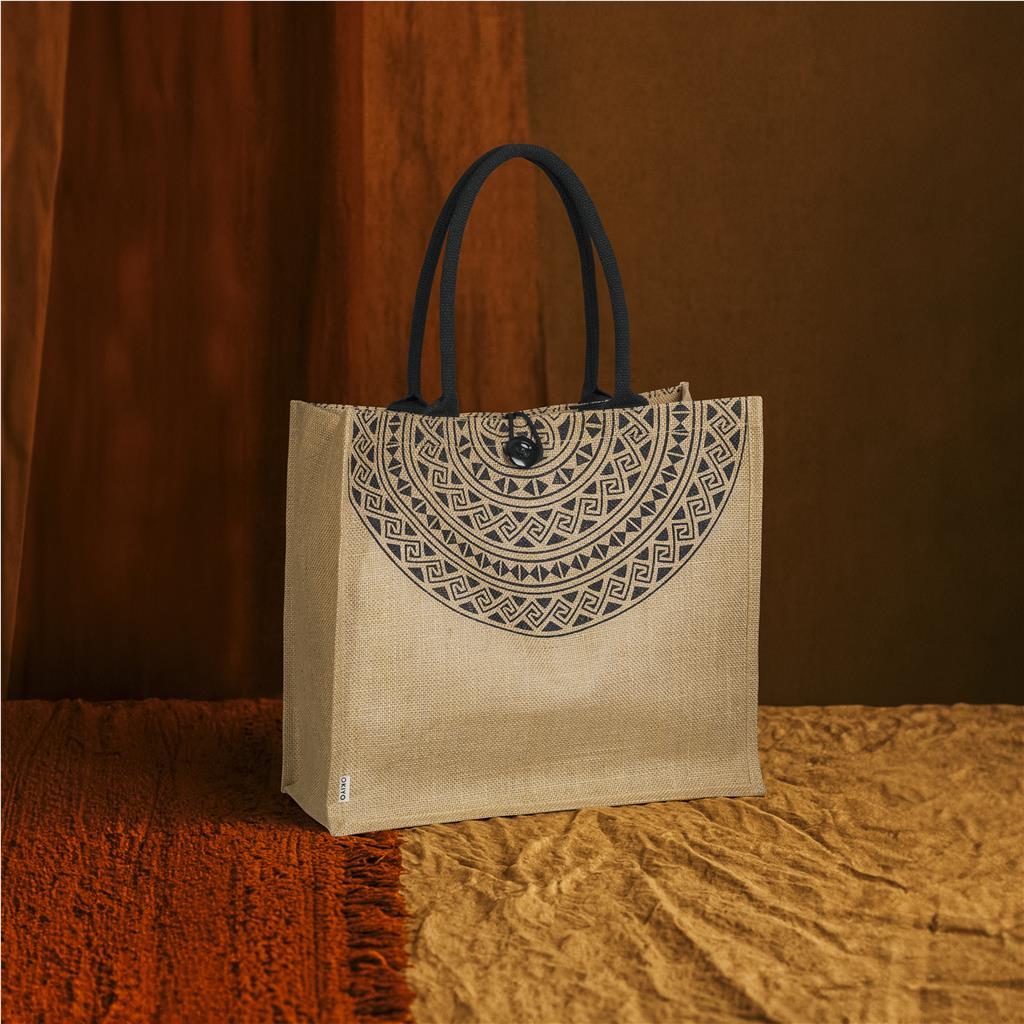 Okiyo Kashira Jute Tote - NATURAL - Image 4