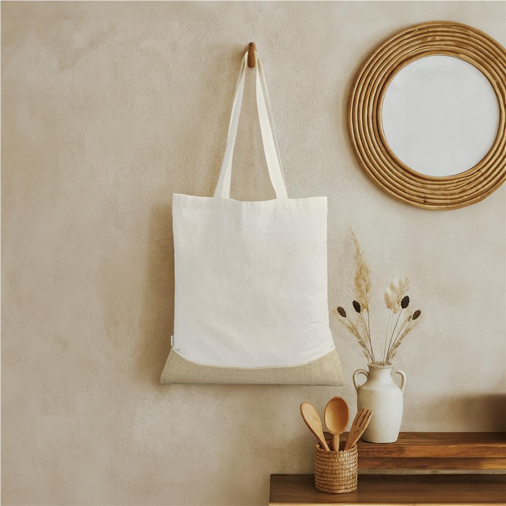 Okiyo Bijin Jute & Cotton Shopper - NATURAL - Image 5