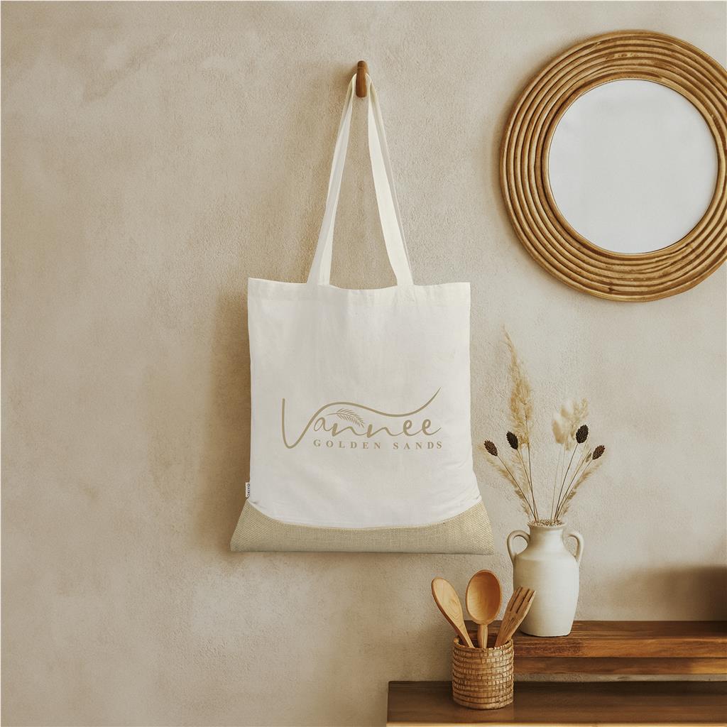 Okiyo Bijin Jute & Cotton Shopper - NATURAL - Image 6