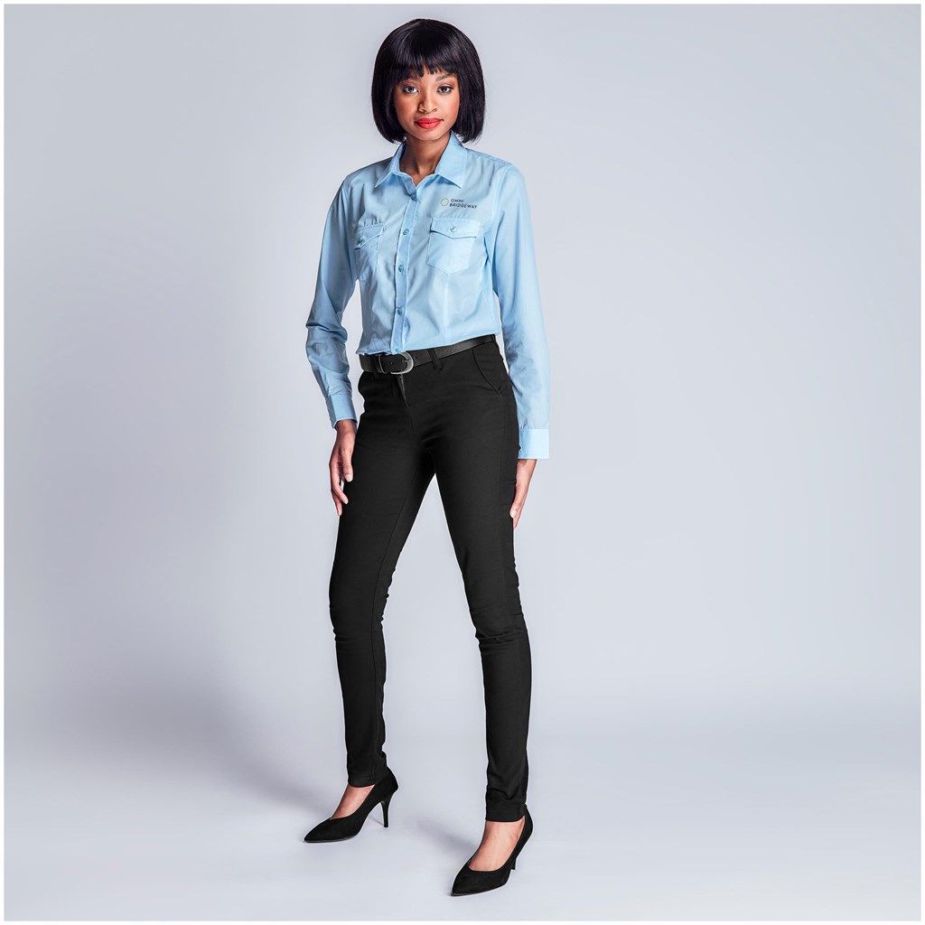 Ladies Superb Stretch Chino Pants - BLACK / 30 - Image 2