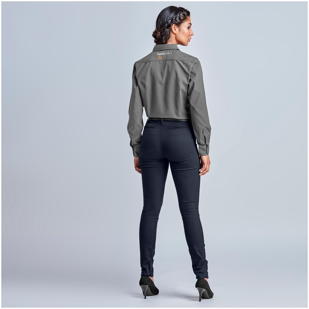 Ladies Superb Stretch Chino Pants - BLACK / 30 - Image 8
