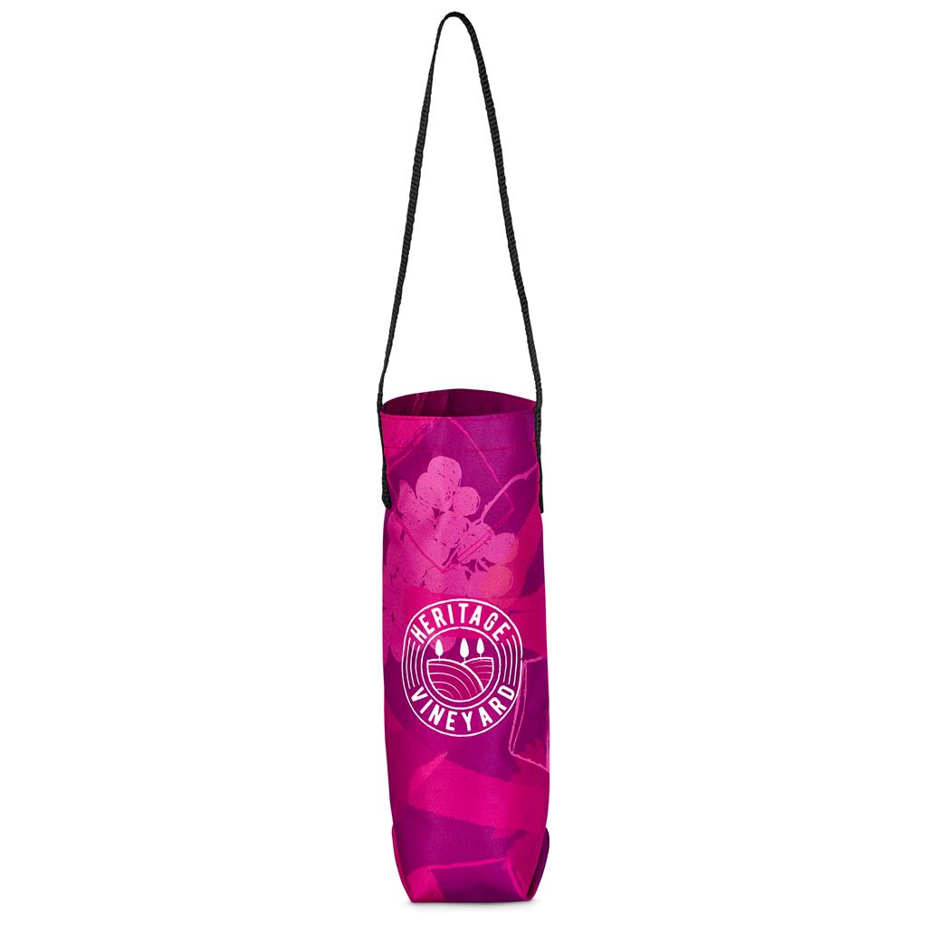 Hoppla Cellaro Polyester Wine Bottle Gift Bag - GREY - Image 4