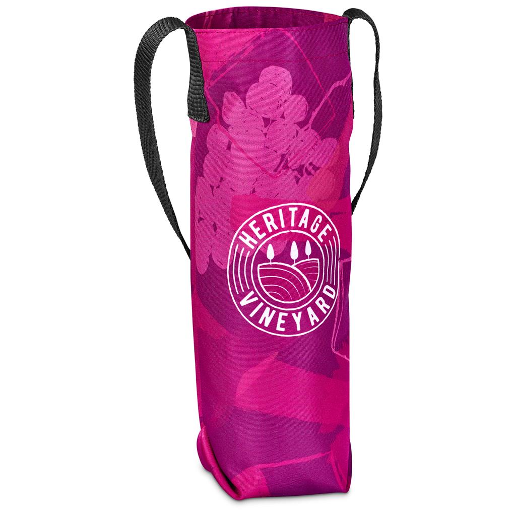 Hoppla Cellaro Polyester Wine Bottle Gift Bag - GREY - Image 5