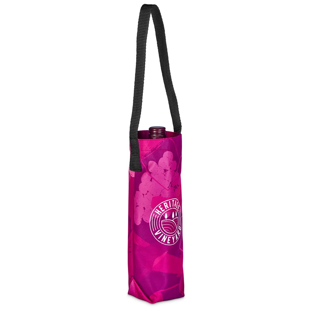 Hoppla Cellaro Polyester Wine Bottle Gift Bag - GREY - Image 3