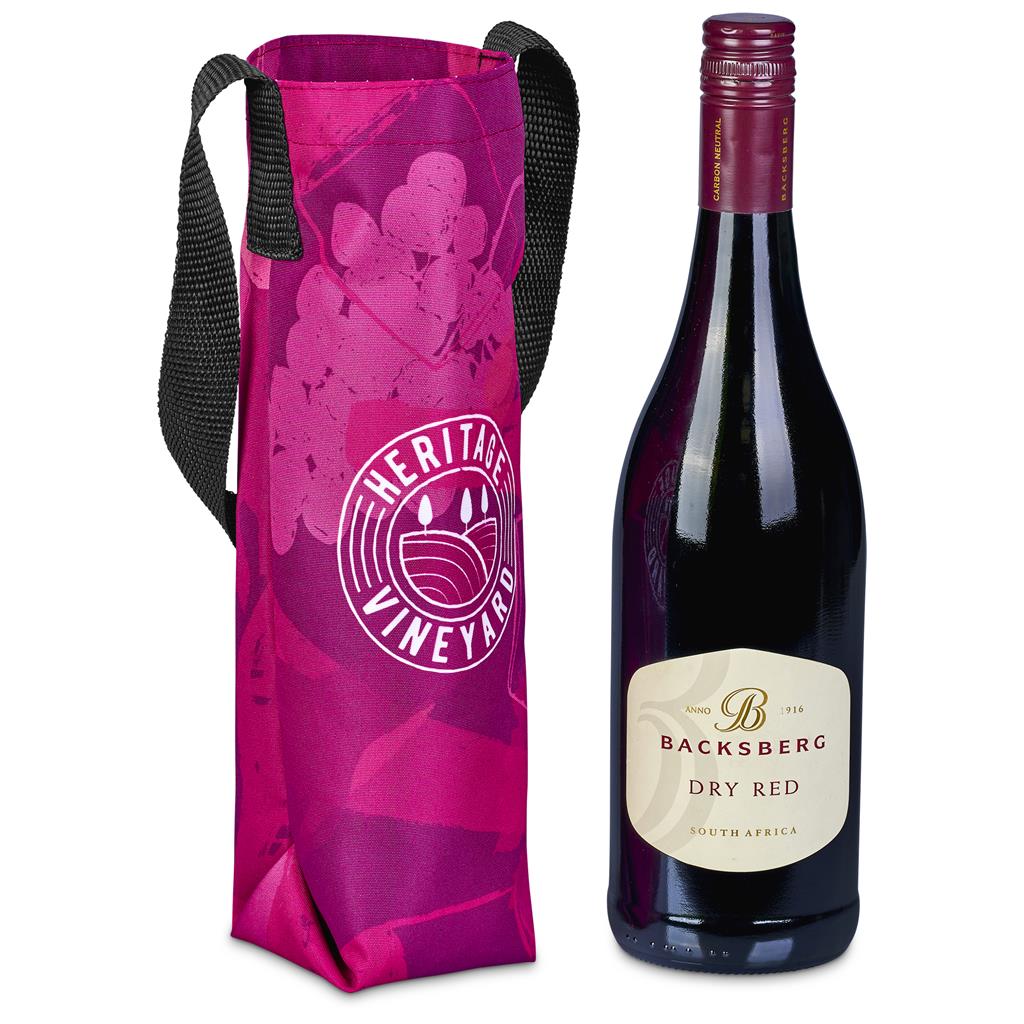 Hoppla Cellaro Polyester Wine Bottle Gift Bag - GREY - Image 7