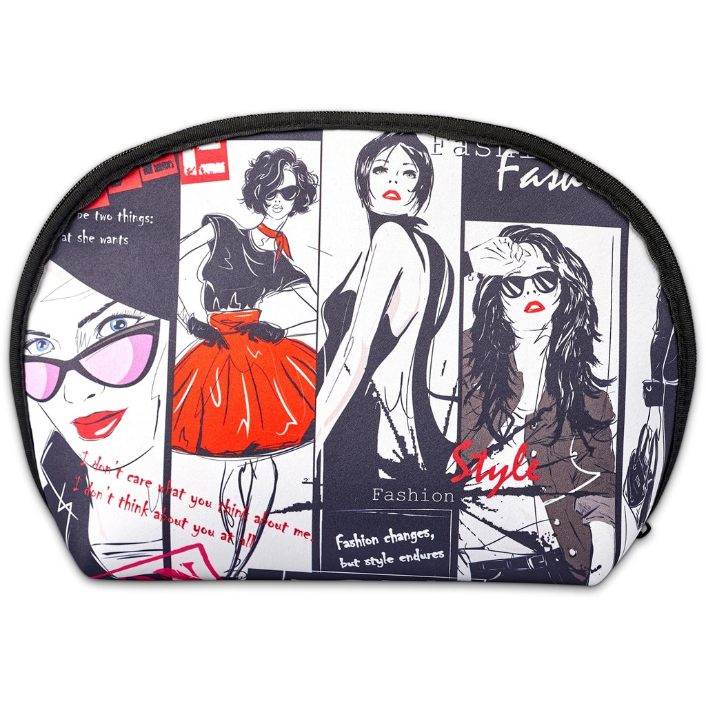 Hoppla Isabella Neoprene Maxi Cosmetic Bag - GREY - Image 5