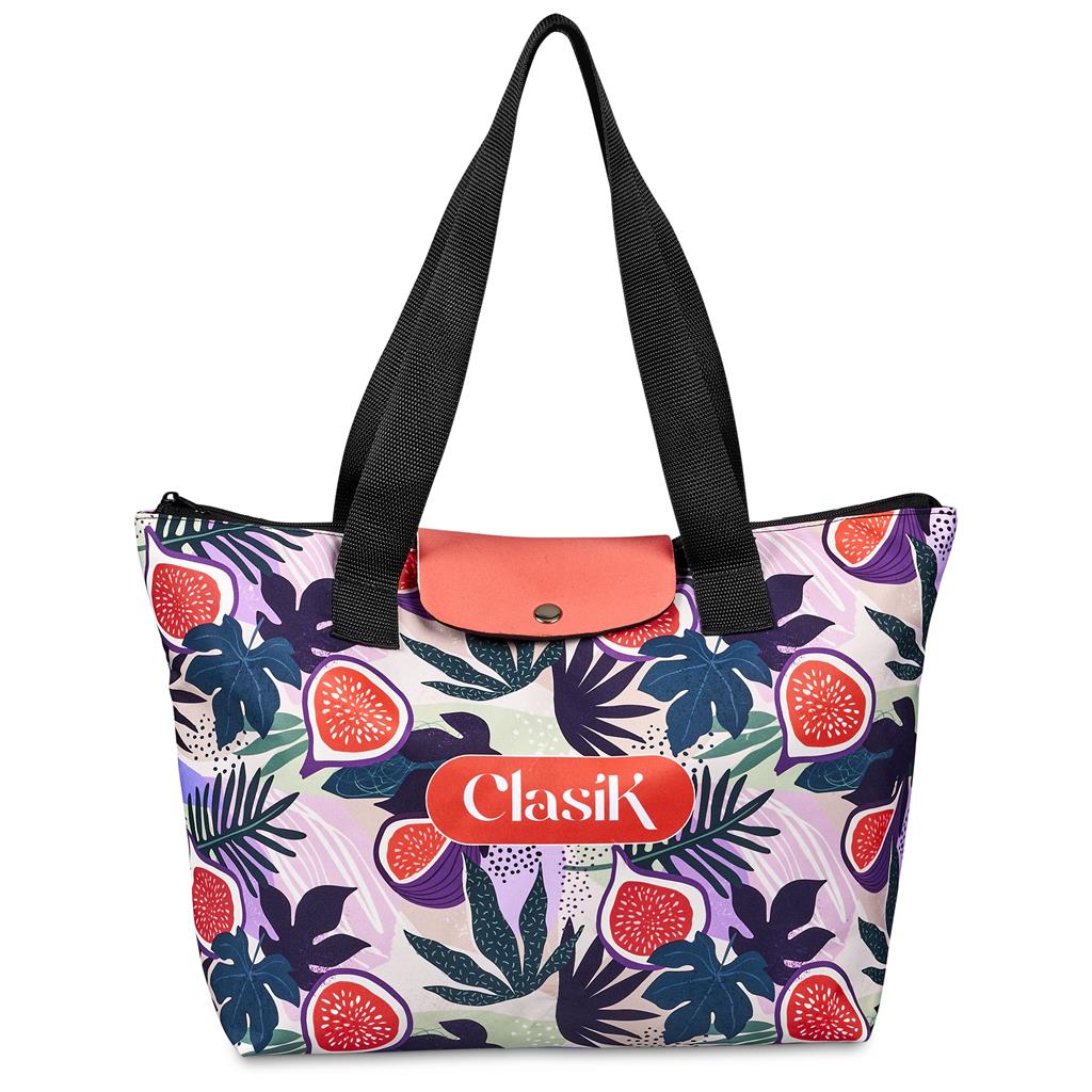 Hoppla Rosebank Polyester Roll-Up Tote Bag - RED - Image 2