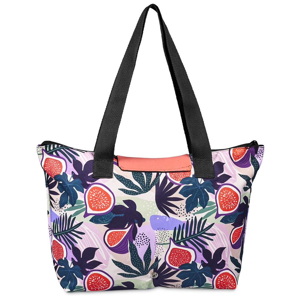Hoppla Rosebank Polyester Roll-Up Tote Bag - RED - Image 3