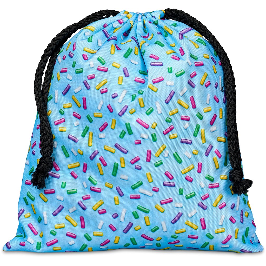 Hoppla Indian Midi Polyester Drawstring Pouch - BLACK - Image 5