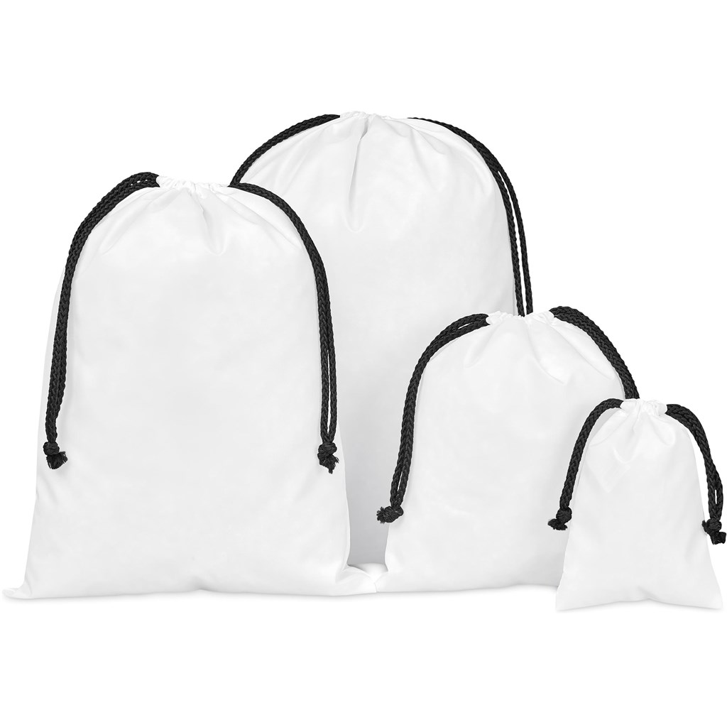 Hoppla Indian Midi Polyester Drawstring Pouch - BLACK - Image 3
