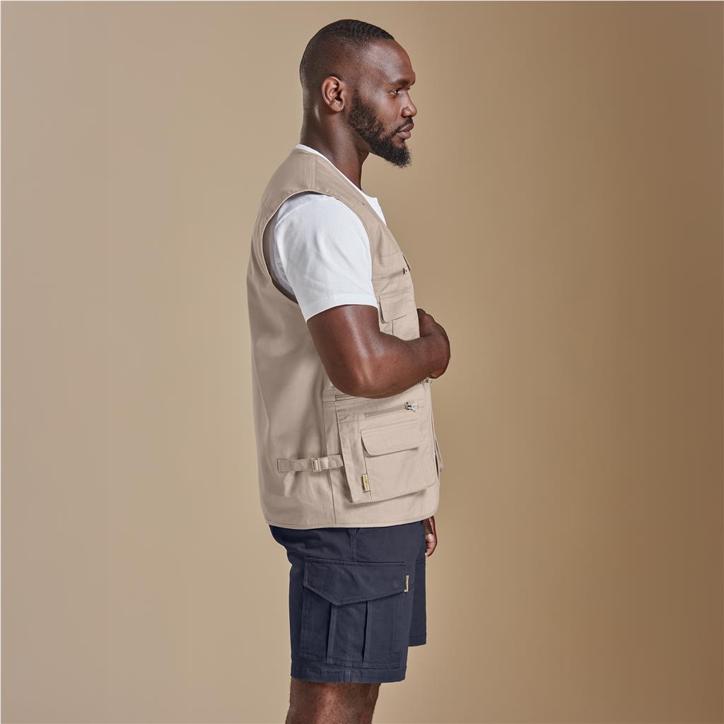 Mens Tugela Sleeveless Jacket - STONE / 2XL - Image 6