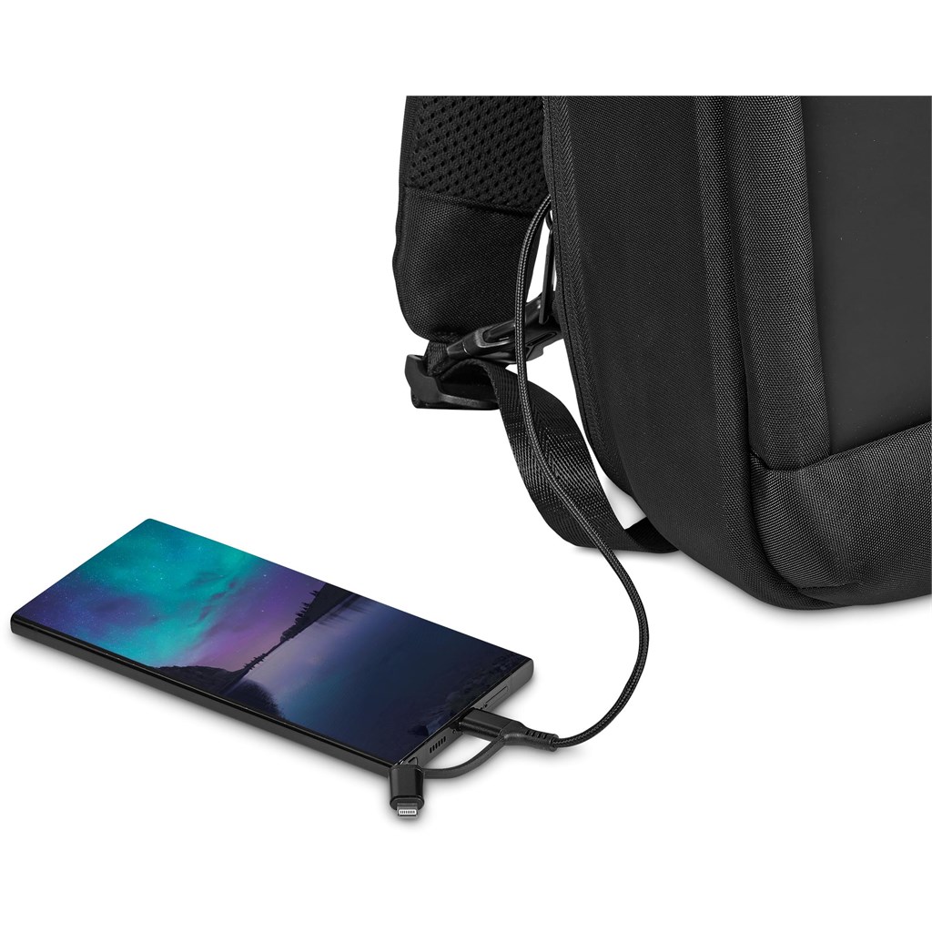 Alex Varga Tremezzo Laptop Backpack - BLACK - Image 11