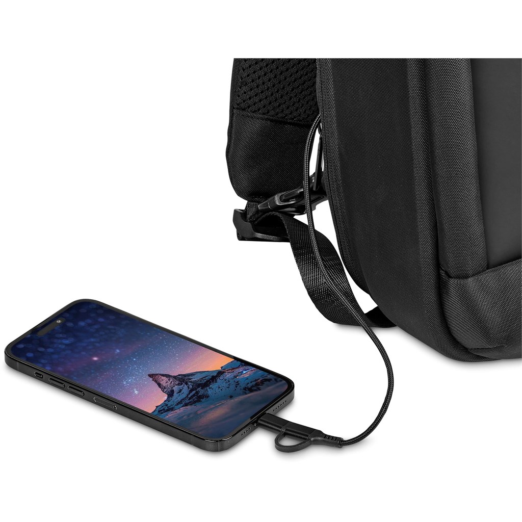 Alex Varga Tremezzo Laptop Backpack - BLACK - Image 7