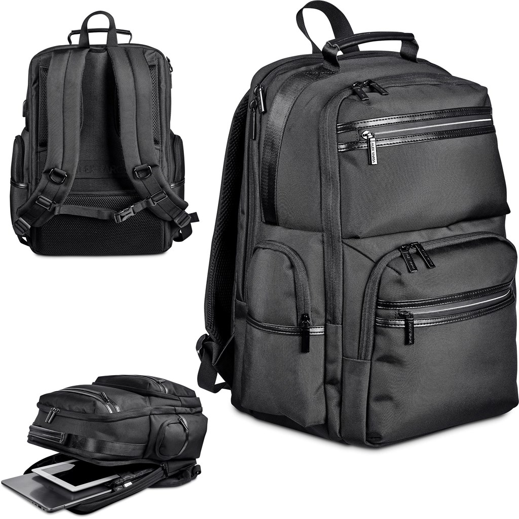 Alex Varga Fitzrovia Laptop Backpack - BLACK - Image 10