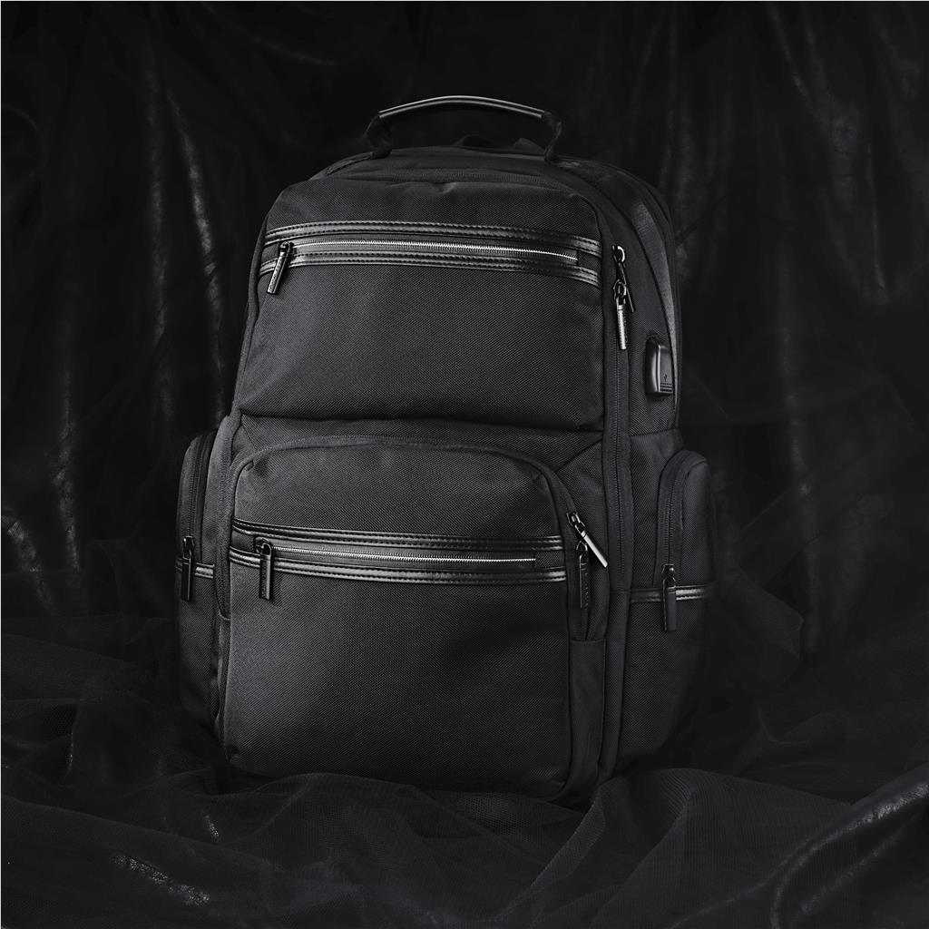 Alex Varga Fitzrovia Laptop Backpack - BLACK - Image 19